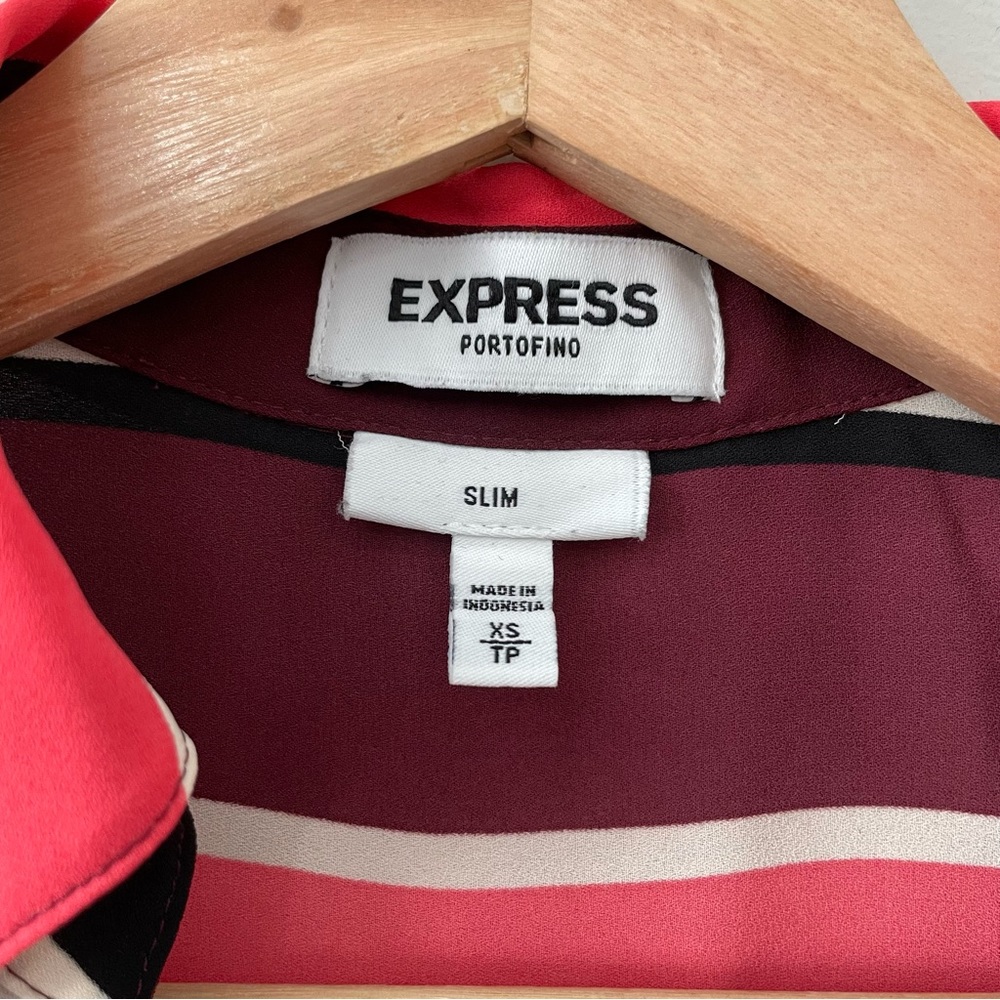 Express Slim Fit Sleeveless Striped Portofino Top XS - Picture 9 of 10